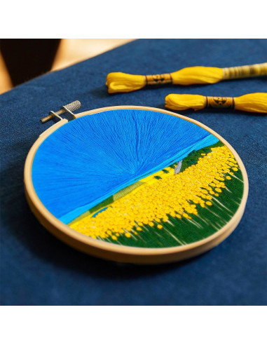 Kit de bordado - Campos de girasoles