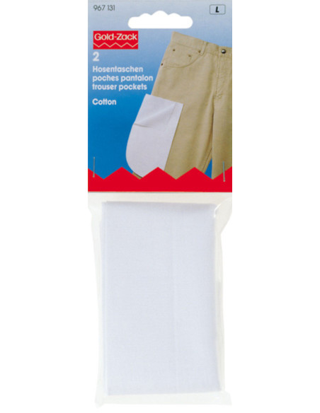 Lote de 2 bolsillos completos de pantalón para coser