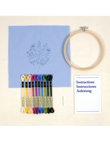 Kit de bordado - Jardín inglés
