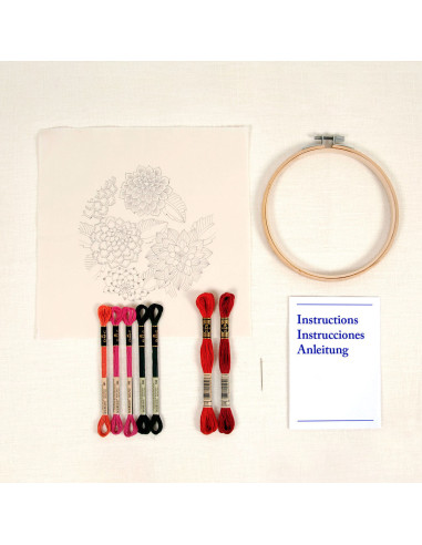 Kit de bordado - Dalias