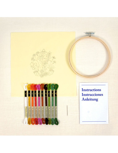 Kit de bordado - Jardín mediterráneo