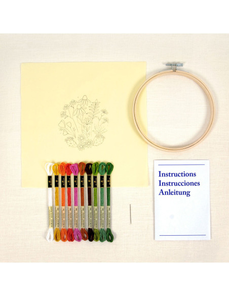 Kit de bordado - Jardín mediterráneo