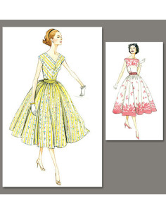 Patrón de vestido Vintage 1957 - Vogue 8789