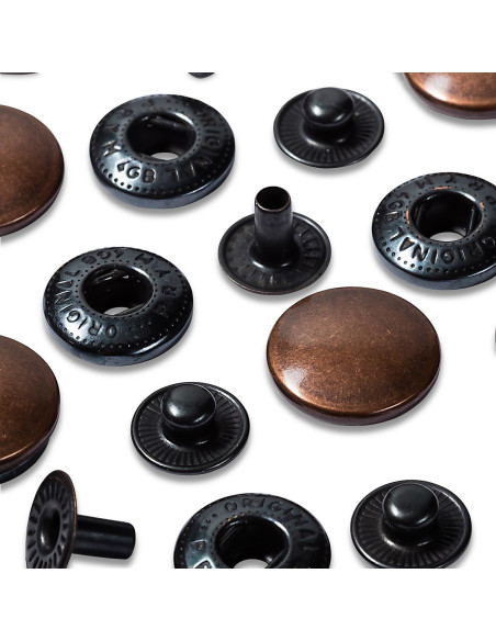 Recarga de 10 botones a presión anorak 15 mm Cobre