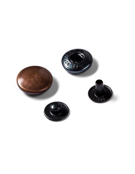 Recarga de 10 botones a presión anorak 15 mm Cobre