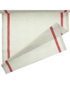 Tela de paño de cocina de algodón y lino - Rojo