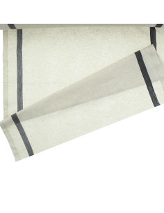 Tela de paño de cocina de algodón y lino - Negro