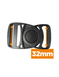 Hebilla giratoria de banana de 32 mm - Negro
