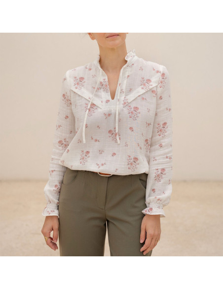 Patrón de blusa Glam escote abierto - Anna Rose patterns