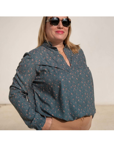 Patrón de blusa Glam escote abierto - Anna Rose patterns