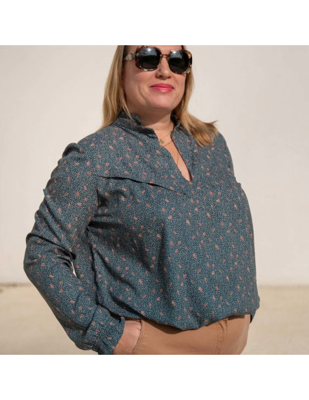 Patrón de blusa Glam escote abierto - Anna Rose patterns