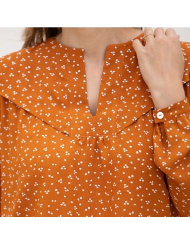 Patrón de blusa Glam escote abierto - Anna Rose patterns