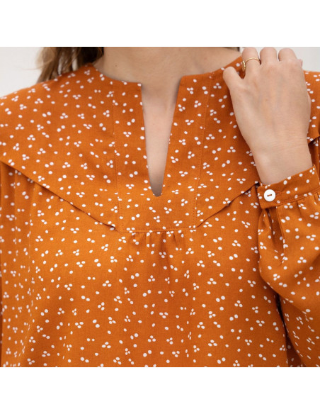 Patrón de blusa Glam escote abierto - Anna Rose patterns