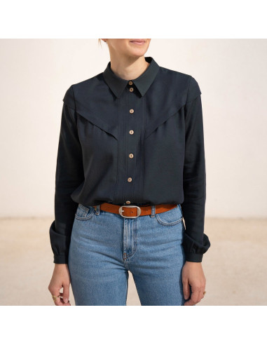 Patrón de blusa Glam abotonada - Anna Rose patterns