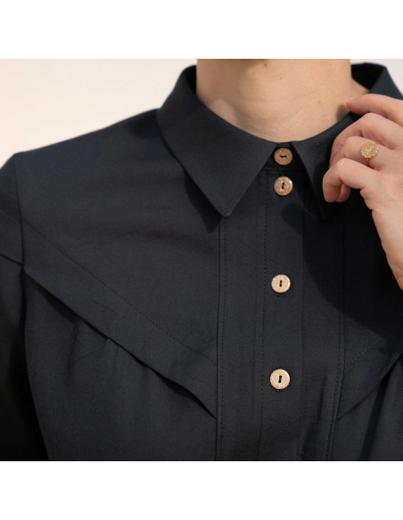 Patrón de blusa Glam abotonada - Anna Rose patterns
