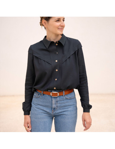 Patrón de blusa Glam abotonada - Anna Rose patterns