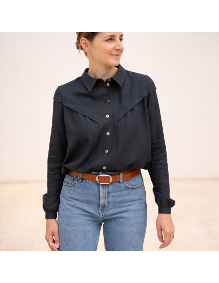 Patrón de blusa Glam abotonada - Anna Rose patterns