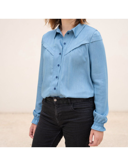 Patrón de blusa Glam abotonada - Anna Rose patterns