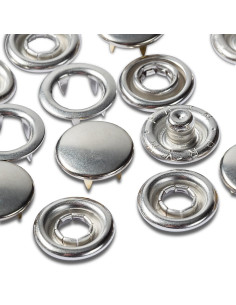 Recarga de 20 botones de presión jersey 10 mm Níquel 2