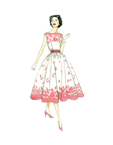 Patrón de vestido Vintage 1957 - Vogue 8789