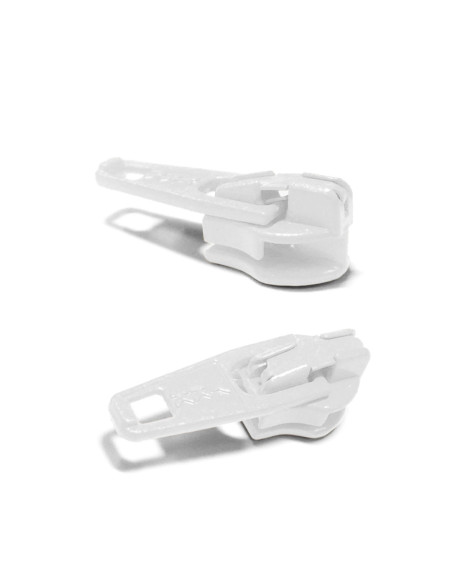 Cursor para cierre de nylon 3 mm YKK - Blanco
