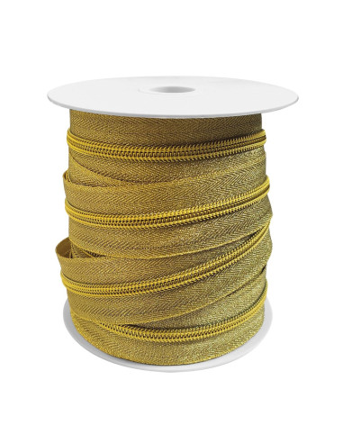 Cierre de nylon 5 mm lurex - Oro