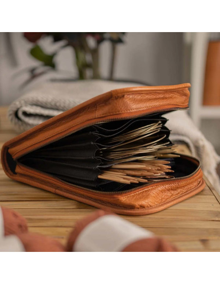 Estuche para agujas de tejer Muud Voss - Whisky