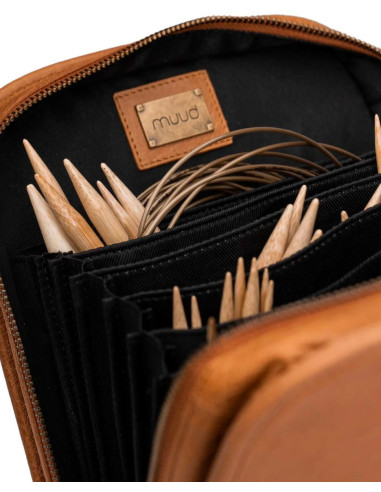 Estuche para agujas de tejer Muud Voss - Whisky