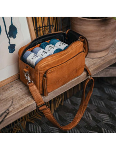 Bolso bandolera para tejer Muud Stavanger - Whisky