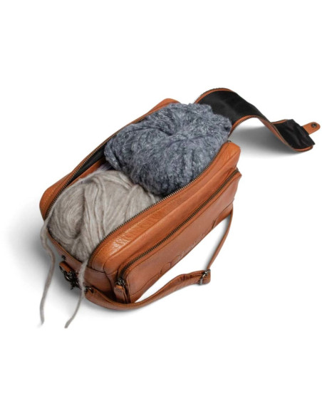 Bolso bandolera para tejer Muud Stavanger - Whisky