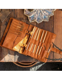 Estuche para agujas de tejer Muud Carita - Whisky