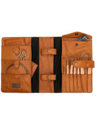 Estuche para agujas de tejer Muud Carita - Whisky