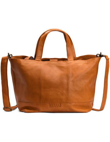 Mini shopper para tejer y crochetar Muud Hiba - Whisky