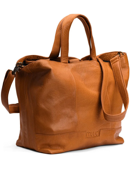 Mini shopper para tejer y crochetar Muud Hiba - Whisky