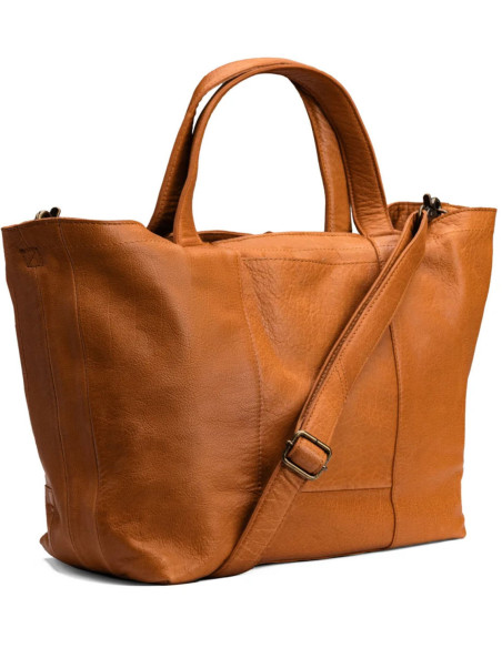 Mini shopper para tejer y crochetar Muud Hiba - Whisky