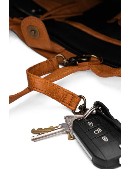 Mini shopper para tejer y crochetar Muud Hiba - Whisky