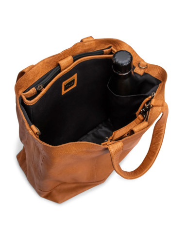 Mini shopper para tejer y crochetar Muud Hiba - Whisky