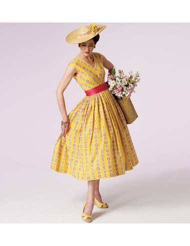 Patrón de vestido Vintage 1957 - Vogue 8789