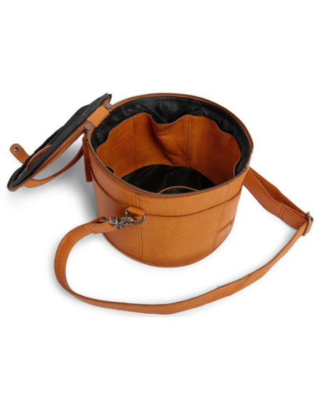 Bolsa de almacenamiento de cuero para bordado y tejido Muud Enturn - Whisky