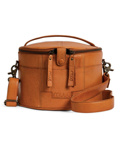 Bolsa de almacenamiento de cuero para bordado y tejido Muud Enturn - Whisky