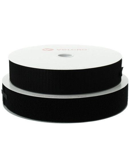 VELCRO® Brand adhesivo negro de 50 mm de ancho rollo de 25 metros