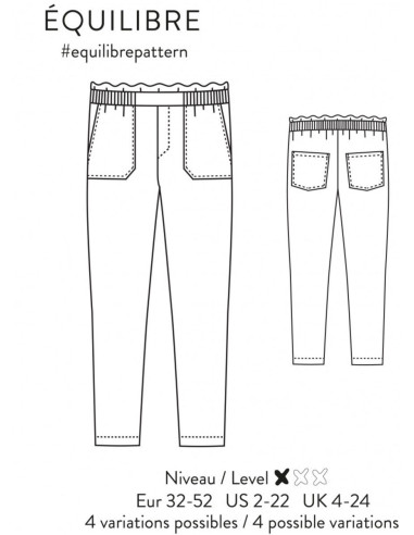 Patrón de pantalón Équilibre - Atelier Scämmit