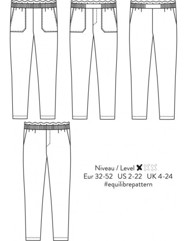 Patrón de pantalón Équilibre - Atelier Scämmit