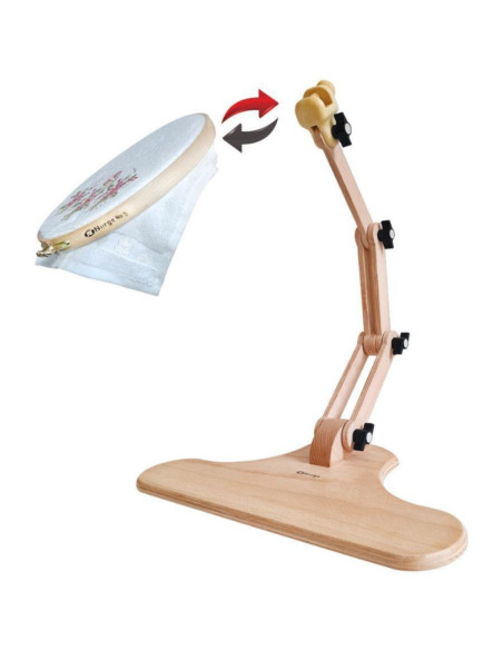 Soporte ajustable con base para tambor de bordado