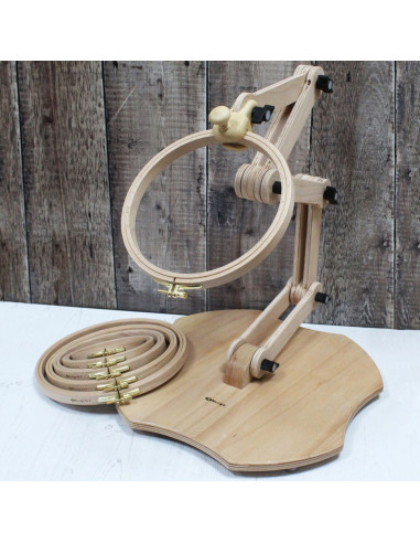 Soporte ajustable de pie para tambor de bordado