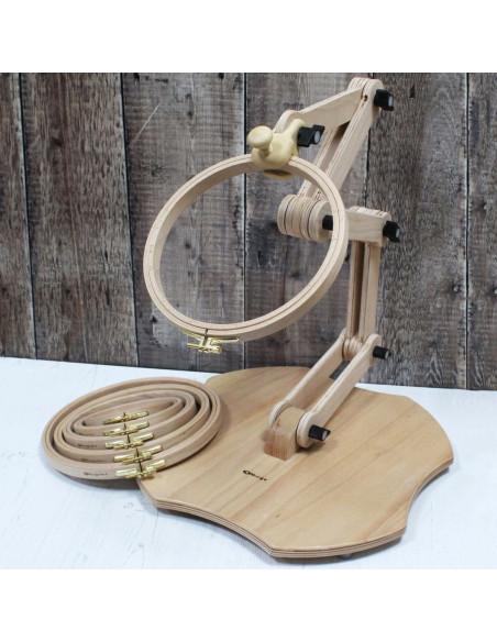 Soporte ajustable de pie para tambor de bordado