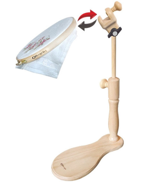 Soporte ajustable bajo muslos para tambor de bordado