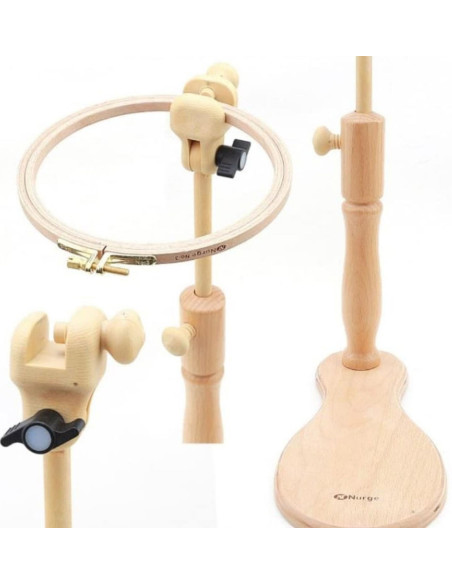 Soporte ajustable bajo muslos para tambor de bordado