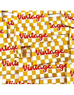 Lote de 5 etiquetas tejidas para coser Vintage