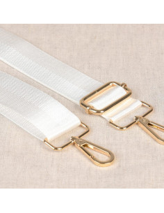 Correa de bolso con mosquetones - Blanco